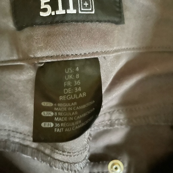 5.11 Tactical Black Chinos Straight Leg Cotton Blend - Picture 2 of 3